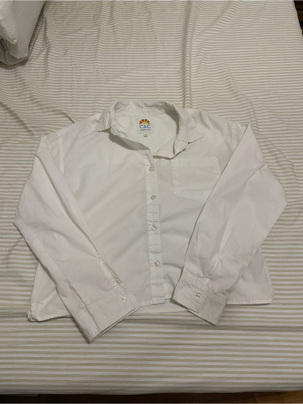 C&C California Women’s White Button-Down Shirt